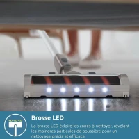 Aspirateur balai sans fil - PHILIPS - XC2011/01 - Série 2000 - batterie lithium-ion 21.6V - balai a LED - Bleu(m-5)