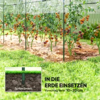 Outsunny Szklarnia mrozoodporna tunel foliowy z łukowym dachem, kotwy gruntowe, 400 x 123 x 171cm przezroczysty(m-6)