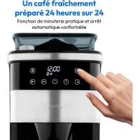 Cafetiere Filtre Digitale Isotherme avec Broyeur - MEDION - 1000W - 1,0L - Silver(m-2)