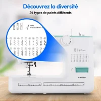 Machine a Coudre - MEDION - SM 60 - 62W - 24 Points + Points Doubles - 700 tr/min - LED - Turquoise(m-4)