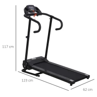 HOMCOM Tapis de course électrique pliable programmable 123 x 62 x 117 cm noir(m-3)