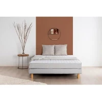 Ensemble Matelas 140x190 cm + Sommier - Mousse - 5 zones - 15 cm - Ferme - DEKO DREAM Airflex(m-1)