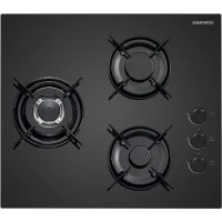 Plaque de cuisson a gaz - DAEWOO - 3 foyers - 60 cm - BH6GKR21BNL - Noir(m-1)