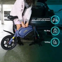 Draisienne électrique - URBANGLIDE - BIKE 140 BLUE - 36V - 350W - Pneus 14 - Autonomie 18KM - Vitesse max 25KM/h(m-3)