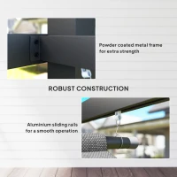 Outsunny 3 x 4m Metal Pergola with Retractable Roof and Roller Shade, Free Standing Garden Gazebo Canopy Pergola Kit, UPF30+ Outdoor Sun Shade Shelter, Grey(m-7)