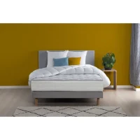 Pack Complet Matelas 160 x 200 cm + Sommier + Couette + 2 Oreillers - 24 cm - DEKO DREAM Malin(m-1)