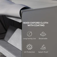 Outsunny 205 x 124cm Three-Seater Swing Chair Protective Cover Grey(m-4)