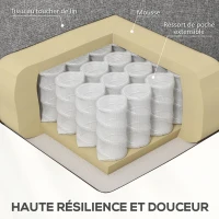 HOMCOM Fauteuil releveur électrique avec repose-pied dossier inclinable télécommande et pochette gris(m-6)