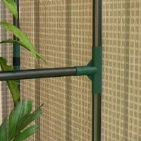 Outsunny Mini Greenhouse with 4 Wire Shelves, Portable Tomato Greenhouse, Upgraded Garden Grow House for Plants with Roll Up Door and Vents, 100 x 80 x 150cm, White(m-8)