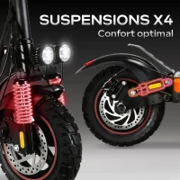 Trottinette électrique tout terrain pliable EBOOST GO - EZWAY - 10 - 48V - 800W - Auto 50KM Feu stop + clignotants(m-4)