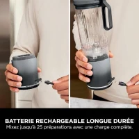 Blender portable NINJA Blast Max - BC251EUGY - bol 530 ml - autonomie 2h - sans fil - sans BPA - gris(m-2)