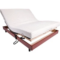 Ensemble relaxation matelas + sommier électrique 140x190 - Mousse - Ferme - TALCA Fabrication française(m-5)