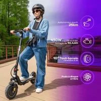 Trottinette électrique - URBANGLIDE - 100 EVO - 450 W - Pneus 10 - Max 25 km/h - Autonomie jusqu'a 25 km(m-2)