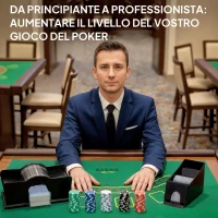 SPORTNOW Set Poker con 300 Fiches, Mescolatore e Distributore Carte, Tappetino, 5 Dadi, Pulsante Dealer e Valigetta(m-9)