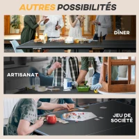 SPORTNOW Table de tennis de table pliable compacte avec 8 roulettes pour intérieur et extérieur 274 x 152,5 x 76 cm gris(m-9)