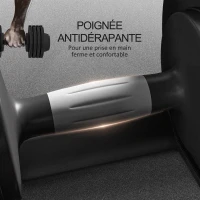 SPORTNOW Haltère réglable poid 3,5kg 6kg 8kg 10kg plateau et poignée antidérapante équipement de fitness pour la maison noir(m-6)