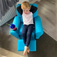 HOMCOM kinderfauteuil, mini-fauteuil, kinderbank voor 3-6 jaar, blauw(m-13)