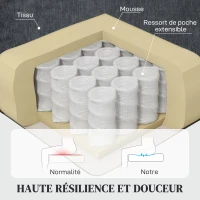 HOMCOM Fauteuil de massage fauteuil relax électrique avec vibration chauffage, inclination manuelle, télécommande inclus, gris(m-6)