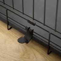 PawHut Cage de transport pliante pour chien poignée, plateau amovible, coussin fourni 76L x 46l x 53H cm noir(m-8)