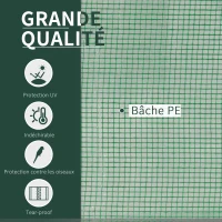 Outsunny Serre de jardin mini serre serre à tomates 2 x 1 x 0,8 m porte zippée bâche PE acier vert(m-4)