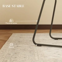 HOMCOM Lot de 2 chaises de salle à manger design bohème assise en corde tressée piètement en acier 56 x 59 x 74 cm(m-5)