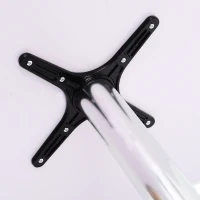 HOMCOM Table de Bar Table de Cuisine Salle à Manger Mange-debout Hauteur réglable Plateau INOX(m-8)