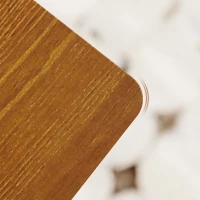 HOMCOM Table de salle à manger design grand plateau 4-6 personnes en bois dim. 120L x 75l x 76H cm(m-9)