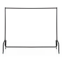 HOMCOM Portant à Vêtements avec Roulettes Tringle a Vêtement solide Charge 140 Kg 180 x 60 x 170 cm Porte-Manteau en acier noir(m-11)
