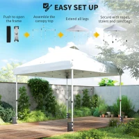 Outsunny 3 x 3 m Pop Up Gazebo with Wheels, UPF50+ One-Touch Outdoor Garden Party Tent Marquee Wedding Awning Canopy, White(m-5)