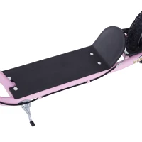 HOMCOM Trotinete para Crianças Min.5 Anos 2 Rodas Insufláveis de 16 Polegadas Freios e Guidão Ajustável Altura 143x58x92-100 cm Rosa(m-10)