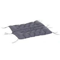 Outsunny Coussin Matelas Assise Dossier pour Banc de Jardin balancelle canapé 2 Places Grand Confort 132 x 110 x 10 cm Gris(m-7)