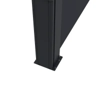 Outsunny Retractable Side Awning, Outdoor Privacy Screen for Garden, Hot Tub, Balcony, Terrace, Pool, 400 x 160cm, Black(m-9)