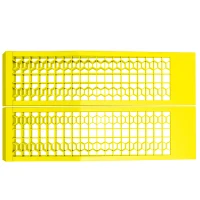 HOMCOM Ensemble de 2 rampes pour voiture véhicule utilitaire rampe de chargement dim. 70L x 19,5l x 7,8H cm PP jaune(m-8)