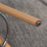 HOMCOM Lot de 2 tabourets de bar, chaises de bar en PU avec dossier et repose-pieds, assise rembourrée 69 cm, pieds en bois, style moderne, tabourets hauts pour cuisine, salle à manger, salon, blanc(m-9)