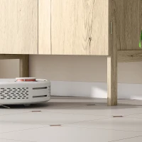 HOMCOM Meuble salle de bain sous lavabo - meuble sous-vasque - placard 2 portes avec étagère - dim. 60L x 30l x 70H cm - MDF imitation bois gris(m-9)