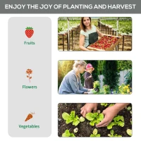 Outsunny 296 x 196cm Steel Frame Polytunnel Greenhouse - White(m-8)