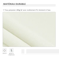 Outsunny Store banne manuel rétractable 295 x 245 cm store exterieur terrasse avec manivelle, angle réglable 45°-85°, aluminium et polyester 280 g/m², auvent de terrasse, balcon, cour, crème(m-4)
