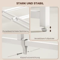 HOMCOM Schreibtisch Klappbar Computertisch mit Monitorhalterung  für Arbeitszimmer 100 x 48 x 87,5 cm(m-6)