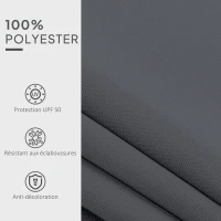 Outsunny Toile de Rechange Store Banne avec Lambrequin, Déperlante, Toile de Remplacement pour Store, Compatible 3 x 2,5 m, Gris(m-5)