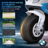 HOMCOM Moto électrique pour enfants 3 roues 6V 2,5 Km/h effets lumineux et sonores charge max. 20 kg BMW S1000 RR bleu(m-6)