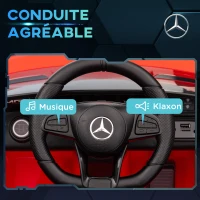 AIYAPLAY Voiture électrique enfants sous licence Mercedes-Benz AMG GTR 12V télécommande 2,4G max. 5 km/h 108 x 67 x 46 cm rouge(m-6)