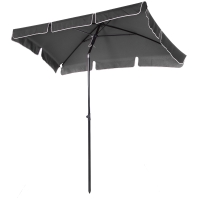 Outsunny Parasol Rectangulaire Inclinable 2m - Gris