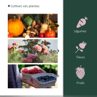 Outsunny Serre de jardin mini serre serre à tomates 2 x 1 x 0,8 m porte zippée bâche PE acier vert(m-6)