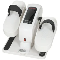 SPORTNOW Pedalier de apartament bicicletă eliptică de birou, ecran LCD, telecomandă și 12 viteze reglabile, 45 x 42 x 26 cm, alb(m-7)