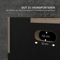 SPORTNOW Plyo-Box/Sprungbox, robust, 40,5 x 35,5 x 30,5 cm, Schwarz, Griff 10x3,5 cm, bis 120 kg(m-5)