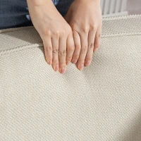 HOMCOM Sessel Wohnzimmer 360° drehbar Loungesessel Relaxsessel mit einteilig Rückenlehne und Armlehnen 77 x 75 x 72 cm Beige(m-9)