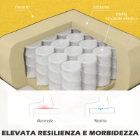 HOMCOM Divano 2 Posti in Tessuto Effetto Lino Senza Braccioli con Gambe in Legno, 117x56.5x77 cm, Giallo(m-5)