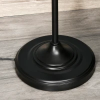 HOMCOM Lampada da Terra Vintage Industriale in Metallo Nero, Lampada a Piantana da Terra Moderna Ф35 x 170cm(m-7)