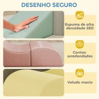 AIYAPLAY Conjunto de 7 Blocos de Espuma para Crianças Blocos de Psicomotricidade com Capas de Veludo Laváveis Multicolor(m-5)