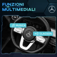 HOMCOM Macchina Elettrica per Bambini 3-8 Anni con Telecomando, Fari e Clacson, Nero(m-7)